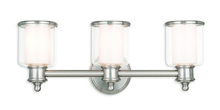 Livex Lighting 40213-91 - 3 Light Brushed Nickel Bath Light