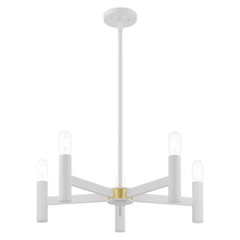 Livex Lighting 51135-03 - 5 Lt White Chandelier