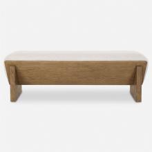 Uttermost 23806 - Uttermost Wedged Ivory Fabric Bench