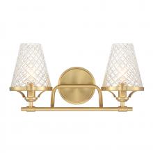 Savoy House 8-3596-2-322 - Candler 2-Light Bathroom Vanity Light in Warm Brass