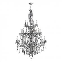 Worldwide Lighting Corp W83108C43-CH - Provence 25-Light Chrome Finish and Chrome Crystal Chandelier  43 in. Dia x 68 in. H Three 3 Tier Ex