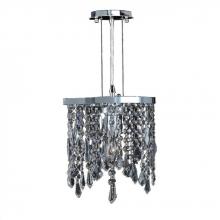 Worldwide Lighting Corp W83123C10-CL - Fiona Collection 1 Light Chrome Finish Crystal Pendant 10" L x 4" W x 11" H Mini