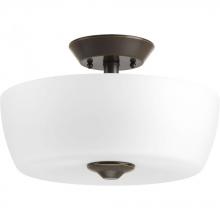 Progress P350060-020 - Leap Collection Two-Light 14" Semi-Flush Mount