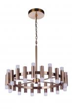 Craftmade 57524-SB-LED - Simple Lux 24 Light LED Chandelier in Satin Brass