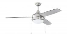 Craftmade EPHA52BNK3-BNGW - 52" Phaze Energy Star 3 in Brushed Polished Nickel w/ Brushed Nickel/Greywood Blades