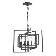 Crystorama 336-RS - Capri 5 Light Raw Steel Chandelier