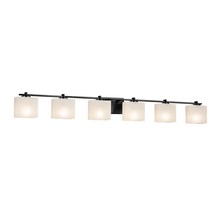 Justice Design Group FSN-8446-55-WEVE-MBLK - Era 6-Light Bath Bar