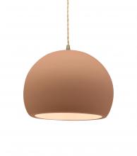 Justice Design Group CER-6533-ADOB-ABRS-BEIG-TWST - Medium Globe 1-Light Pendant