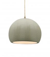 Justice Design Group CER-6533-CKC-ABRS-BEIG-TWST - Medium Globe 1-Light Pendant