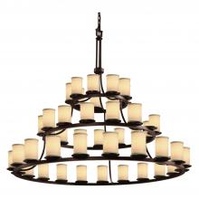 Justice Design Group FAB-8714-10-CREM-DBRZ-LED45-31500 - Dakota 45-Light 3-Tier Ring LED Chandelier