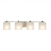 Justice Design Group FSN-8444-30-WEVE-NCKL - Era 4-Light Bath Bar