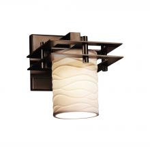 Justice Design Group POR-8171-10-WAVE-DBRZ - Metropolis 1-Light Wall Sconce (2 Flat Bars)