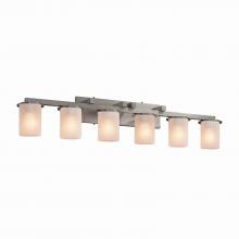 Justice Design Group FSN-8786-10-FRCR-NCKL - Dakota 6-Light Bath Bar