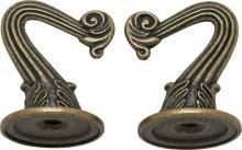 Satco Products Inc. 90/451 - Die Cast Swag Hook Kit; Antique Brass Finish; Kit Contains 2 Hooks With Hardware; 10lbs Max