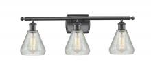  516-3W-BK-G275 - Conesus - 3 Light - 26 inch - Matte Black - Bath Vanity Light