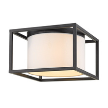 Golden 2243-FM BLK-MWS - Manhattan Flush Mount in Matte Black