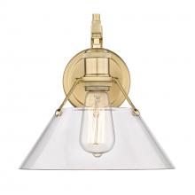 Golden 3306-1W BCB-CLR - Orwell BCB 1 Light Wall Sconce in Brushed Champagne Bronze with Clear Glass