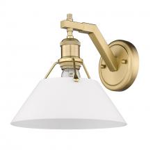 Golden 3306-1W BCB-OP - Orwell BCB 1 Light Wall Sconce in Brushed Champagne Bronze with Opal Glass
