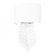 Golden 6930-WSC WHT-MWS - Cay WHT 2 Light Wall Sconce in Matte White with Modern White Shade