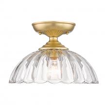 Golden 6952-SF BCB-CLR - Audra BCB Semi-Flush in Brushed Champagne Bronze with Clear Glass Shade