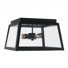 Capital 943736BK - 3 Light Outdoor Flush