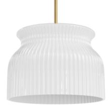 Hunter 13182 - Hunter Harlowe Luxe Gold with Cased White Glass 1 Light Pendant Ceiling Light Fixture