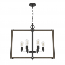 Hunter 19810 - Hunter Woodburn Noble Bronze 6 Light Pendant Ceiling Light Fixture