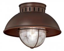 Vaxcel International T0143 - Harwich 10-in Outdoor Flush Mount Ceiling Light Burnished Bronze