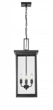 Millennium 42605-PBK - Barkeley 4-Light Outdoor Hanging Lantern Powder Coated Black