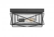 Millennium 42616-PBK - Robinson 2-Light Outdoor Flush Mount Powder Coated Black