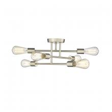 Millennium 4256-MG - Decco 6-Light Semi-Flush Ceiling Mount Modern Gold