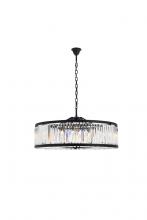 Elegant 1233G43MB/RC - Chelsea 10 light Matte Black Chandelier Clear Royal Cut Crystal