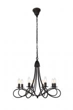 Elegant 1452D28DB - Lyndon 8 Light Dark Bronze Pendant