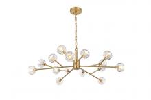 Elegant 3509D42G - Graham 15 Light Pendant in Gold