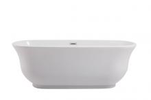 Elegant BT10267GW - 67 inch soaking bathtub in glossy white