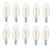 Elegant E12LED125-10PK - LED E12 Candelabra, Blunt Tip, 5000k, 300 Degree, Cri80, Es, Ul, 6w, 40w Equivalent, 15000hrs, Lm480