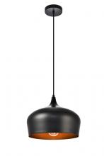 Elegant LDPD2003 - Nora Collection Pendant D11.5in H9in Lt:1 Black Finish