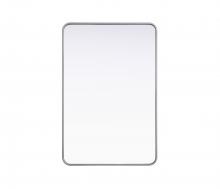 Elegant MR8A2842SIL - Contour Metal Rectangle Mirror 28x42 in Silver