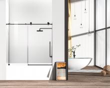 Elegant TD111-6060MBK - Frameless Tub Door 60x60 Matte Black