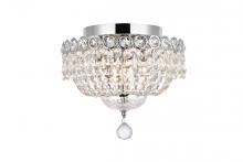 Elegant V1900F12C/RC - Century 4 Light Chrome Flush Mount Clear Royal Cut Crystal