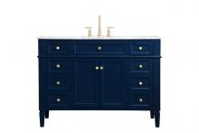 Elegant VF12548BL - 48 Inch Single Bathroom Vanity in Blue