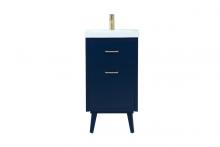 Elegant VF41018MBL - 18 inch bathroom vanity in Blue