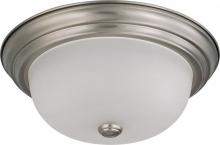 Nuvo 60/3262 - 2 Light - 13" Flush with Frosted White Glass - Brushed Nickel Finish