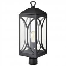 Nuvo 60/8124 - Oaklyn; 1 Light Post Top; Matte Black with Clear Glass
