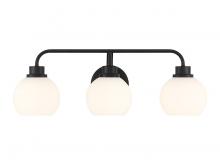 Savoy House Meridian M80081MBK - 3-Light Bathroom Vanity Light in Matte Black