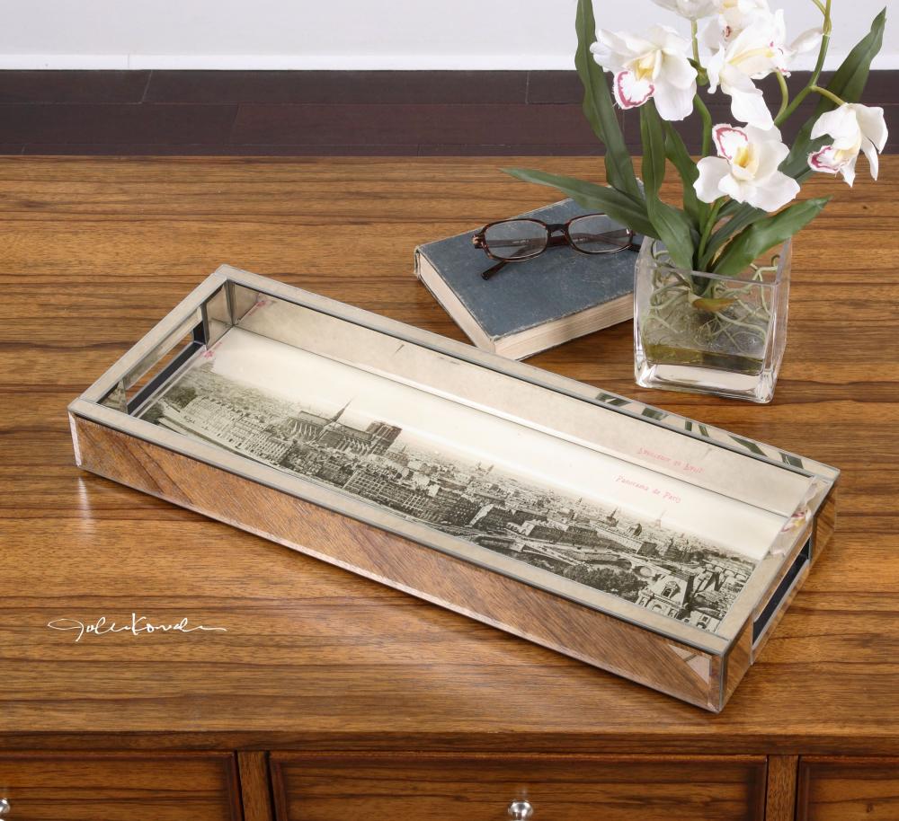 Uttermost Panorama De Paris Mirrored Tray