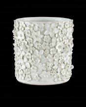 Currey 1200-0627 - Jessamine Medium White Cachepot