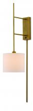 Currey 5000-0076 - Savill Brass Wall Sconce, Whit