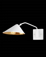 Currey 5000-0205 - Serpa White Single Swing-Arm Wall Sconce