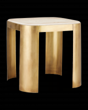 Currey 4000-0161 - Sev Travertine Accent Table